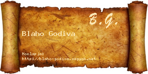 Blaho Godiva névjegykártya